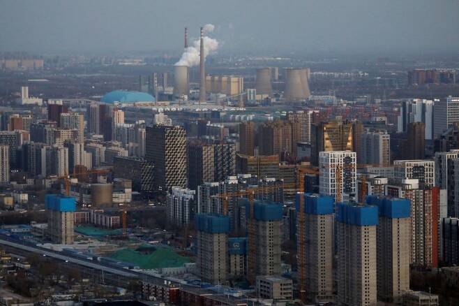 중국 베이징의 아파트 건설현장 /사진=로이터