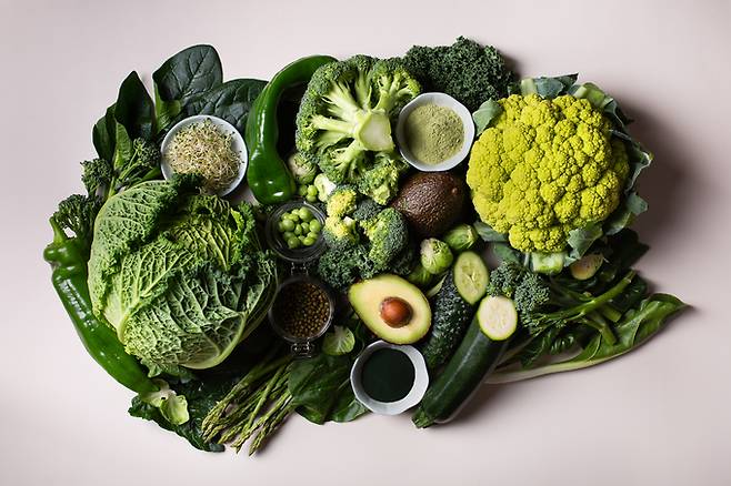 시금치, 케일 등 짙은 녹색잎채소. 게티이미지뱅크