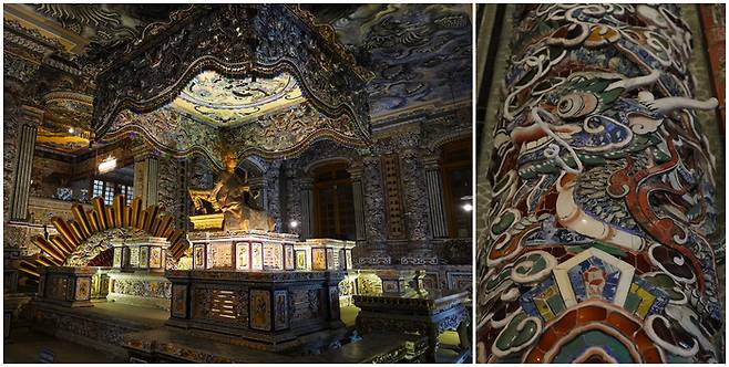 화려한 카이딘 황릉의 내부 / 사진 = 정윤지 여행+ 기자