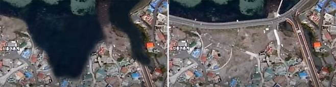 조간대 위로 해안도로가 생기면서 마을안까지 연결돼 있던 바다길이 끊기고 매립되면서 옛 마을 풍경이 사라졌다.