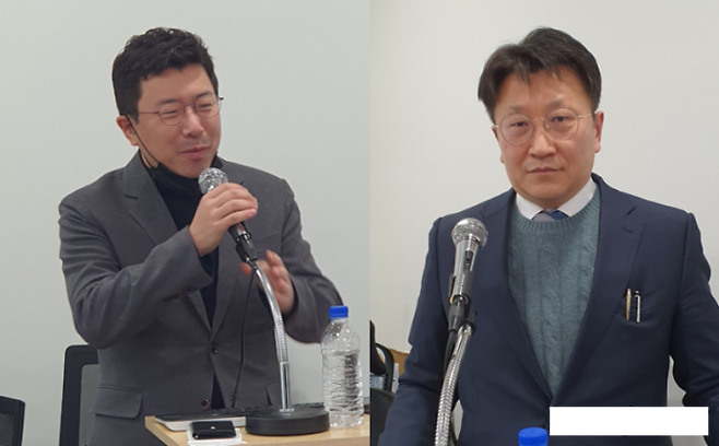 (왼쪽부터) 우리아이들 의료재단 정성관 이사장, 남성우 부이사장.&nbsp; &nbsp;사진=신승헌 기자