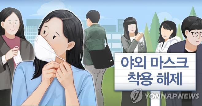 야외 마스크 착용 해제 (PG) [홍소영 제작] 일러스트