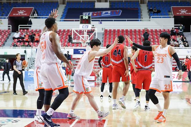 현대모비스를 꺾은 캐롯 [KBL 제공. 재판매 및 DB금지]