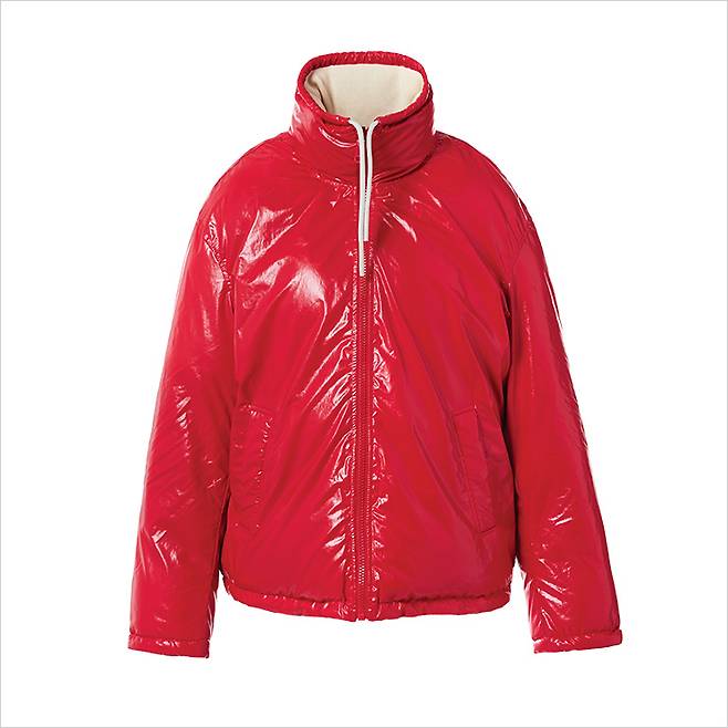 하이 네크라인 리버서블 패딩 재킷은 가격 미정, Diesel.