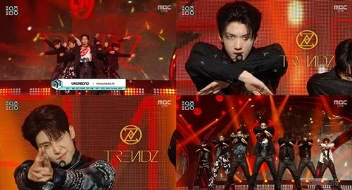 트렌드지(TRENDZ)가 압도적인 퍼포먼스 실력을 뽐냈다. 사진=‘쇼 음악중심’ 캡쳐