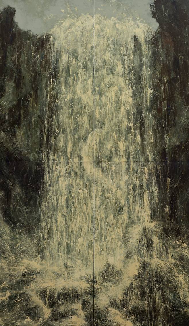 "Into the waterfall" by Kang Yo-bae on display at Jeju Museum of Art (Jeju Biennial)