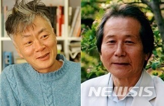 김훈(왼쪽) 소설가, 이기철 시인