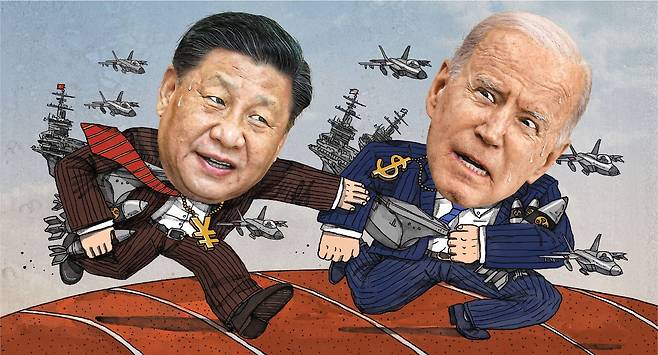 미국과 중국의 갈등을 형상화한 이미지 컷. /일러스트=박상훈
