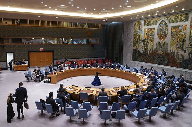 The Security Council meets regarding recent missile launches in North Korea at United Nations headquarters, Monday, Nov. 21, 2022. (File Photo - AP)