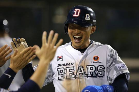 두산 시절의 안권수[두산 베어스]