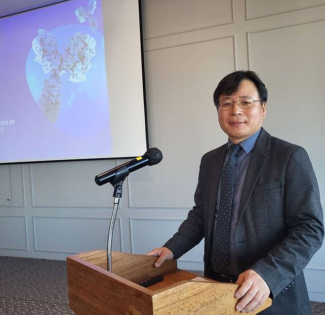 조병기 바이오노트 대표이사는 8일 서울 여의도에서 IPO 계획에 대한 기자설명회를 열었다./바이오노트 제공
