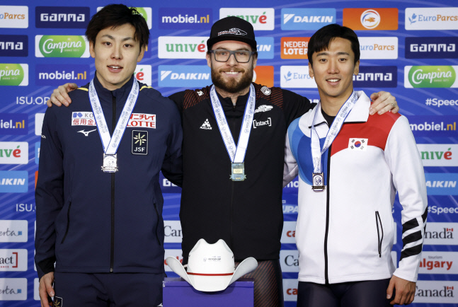 남자 500m에서 동메달을 딴 김준호. 캘거리|AP 연합뉴스