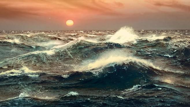 TOI-1452b의 표면을 나타낸 상상도. (출처: Benoit Gougeon, Universite de Montreal)