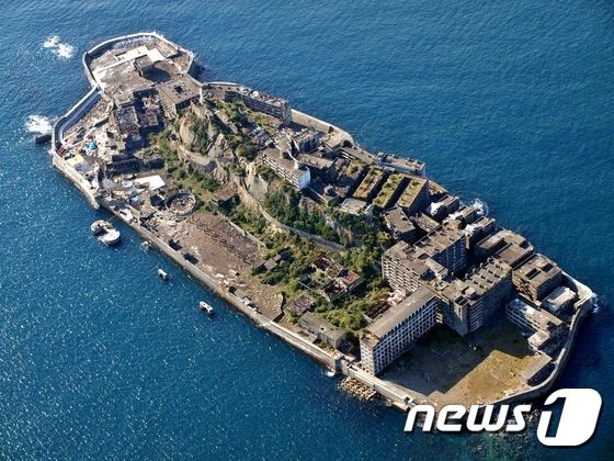 일본 나가사키현 하시마(일명 군함도) 전경. (일본 나가사키시 홈페이지)