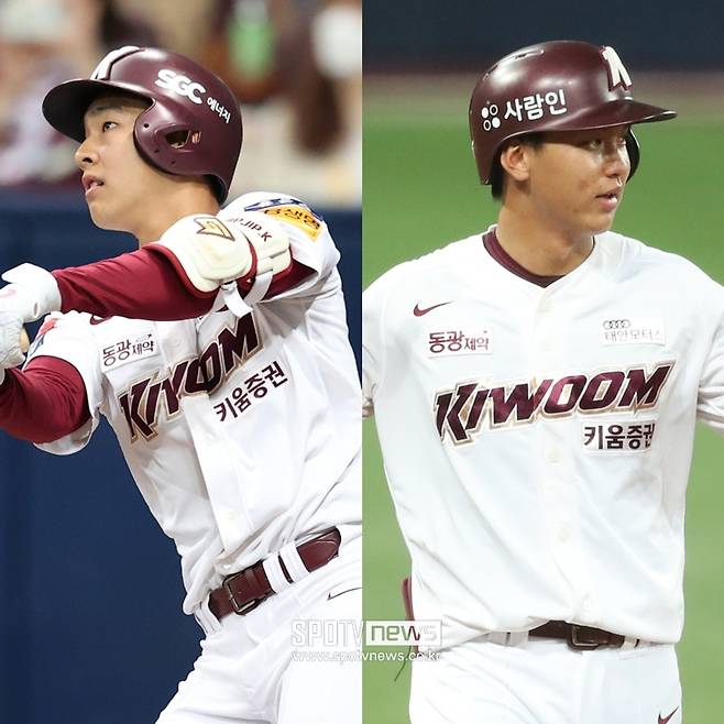 ▲ 키움 히어로즈 내야수 김휘집(왼쪽)과 신준우. ⓒ곽혜미 기자