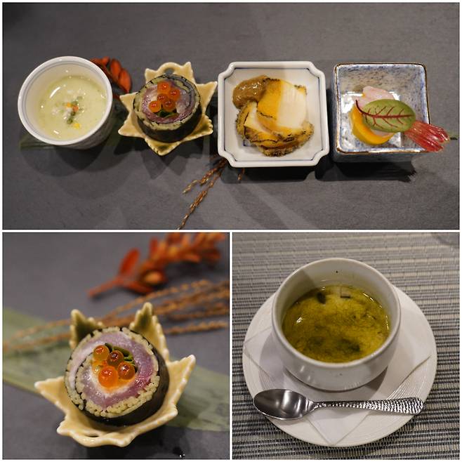 살레 디너 코스의 제철 전채요리 / 사진 = 정윤지 여행+ 기자