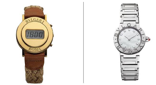 불가리 로마 리미티드 에디션 디지털 시계(왼쪽). 불가리 불가리 워치. [불가리 홈페이지]