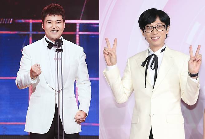 전현무(왼), 유재석 News1 권현진기자