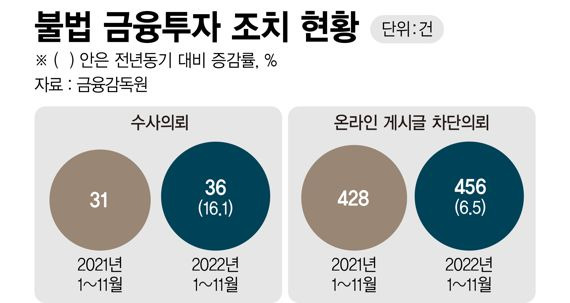 불법 금융투자 조치 현황 /그래픽=정기현 기자