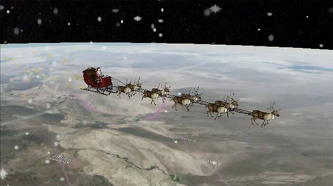 북미 우주방위사령부의 산타 위치 정보 실시간 제공 서비스