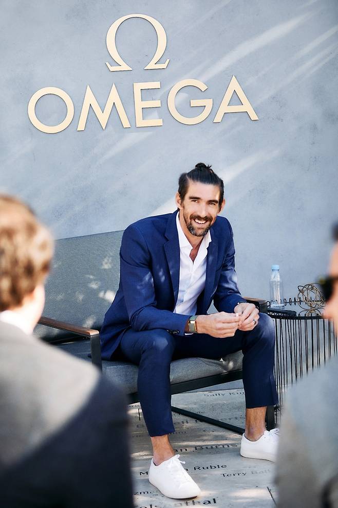 사진 : OMEGA_Chrono Chime Unveiling_LA_마이클 팰프스(Michael Phelps) ⓒOMEGA