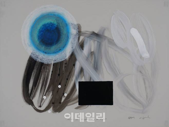 설원기 ‘2022-60’(2022), 마일라에 혼합재료, 46×61㎝(사진=이유진갤러리)