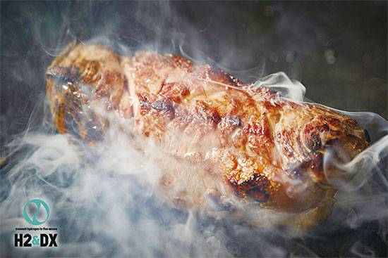 6위 수소로 고기를 굽는 모습. (닛케이트렌드)