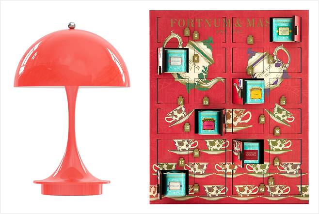 (좌)루이스폴센 판텔라 포터블 V2 가격 미정, 국내 판매 미정 (우)포트넘 앤 메이슨 어드벤트 캘린더 가격 미정, 국내 판매 미정