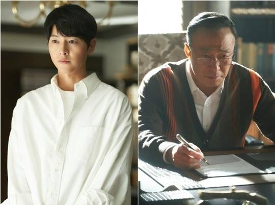 ‘재벌집 막내아들’ 송중기, 이성민. 사진|JTBC