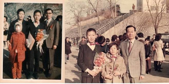 25일 성탄절을 맞아 윤석열 대통령이 찾은 성북구 영암교회에서 공개한 윤 대통령의 초등학교 졸업 사진. 대통령실 제공