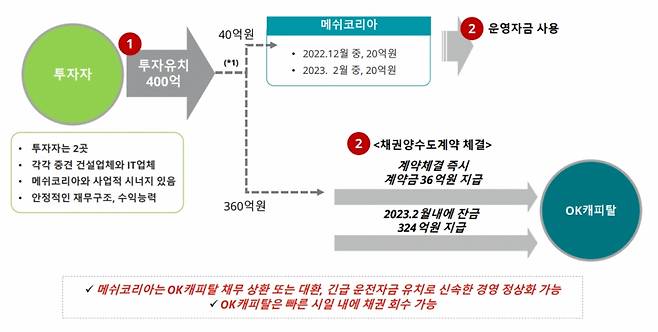 메쉬코리아의 대출금 상환 계획