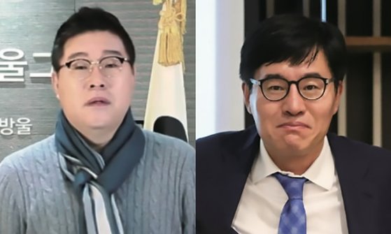 김성태 전 쌍방울 그룹 회장(왼쪽)과 배상윤 KH 그룹 회장. 경제적 공동체로 불리는 이들은 이재명 더불어민주당 대표 의혹에 연루돼 검찰의 집중 수사를 받고 있다. 중앙포토