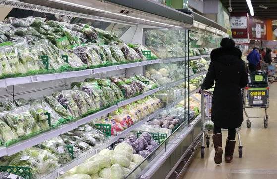 지난 22일 서울 한 대형마트 모습. 사진 연합뉴스