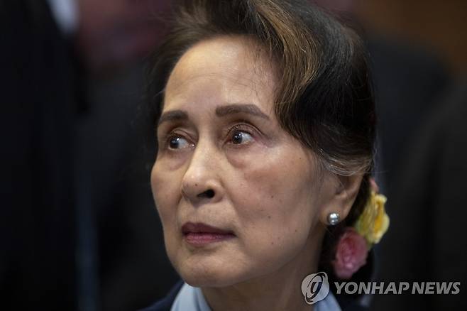 아웅산 수치 미얀마 국가고문 [AP 연합뉴스 자료사진. 재판매 및 DB 금지]