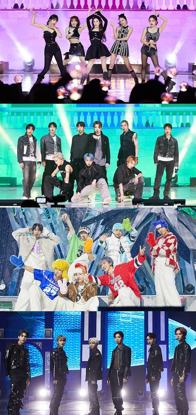 위쪽부터 레드벨벳, NCT 127, NCT 드림, 웨이션브이. SM엔터테인먼트 제공