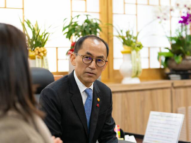 고학수 개인정보보호위원회 위원장이 지디넷코리아와 인터뷰를 하고 있다.