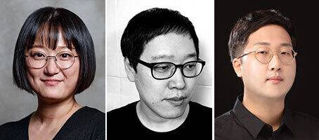 (왼쪽부터) 한새마 작가, 홍정기 작가, 박상민 작가