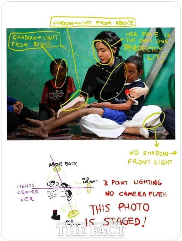 미국의 인기 커뮤니티인 레딧에 올라온 김건희 여사 사진 조명 분석. 현재 레딧의 게시물은 삭제되어 볼 수 없는 상태이다. /커뮤니티 레딧 캡처