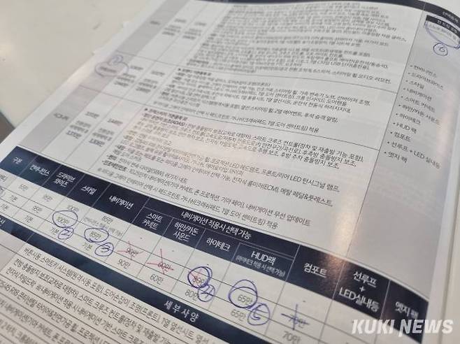 니로 하이브리드 차량가격 책자.