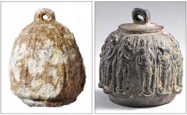 부산 배산성(부산박물관 소장)과 경주 성동동(국립경주박물관)에서 각각 출토된 신라 저울 유물. 부산박물관 제공