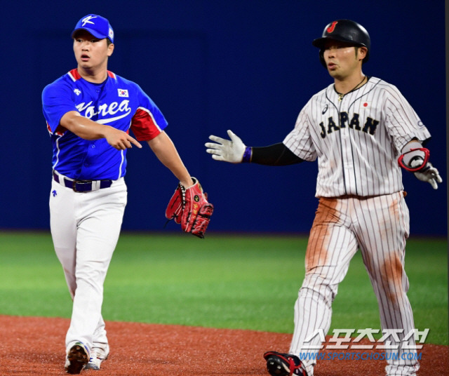 도쿄올림픽 한국전에서 내야안타를 때린 곤도. 최문영 기자 deer@sportschosun.com