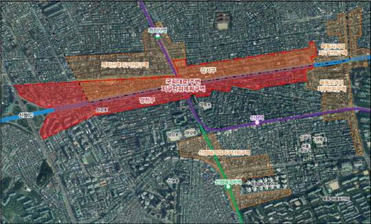 국회대로 주변 지구단위계획구역 위치도.
<사진=서울시>