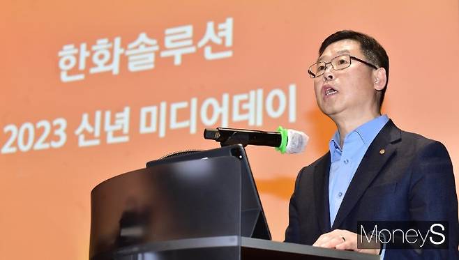 한화솔루션이 미국 조지아주에 태양광 통합 생산단지를 구축한다. 사진은 이구영 한화솔루션 대표이사. /사진=임한별 기자