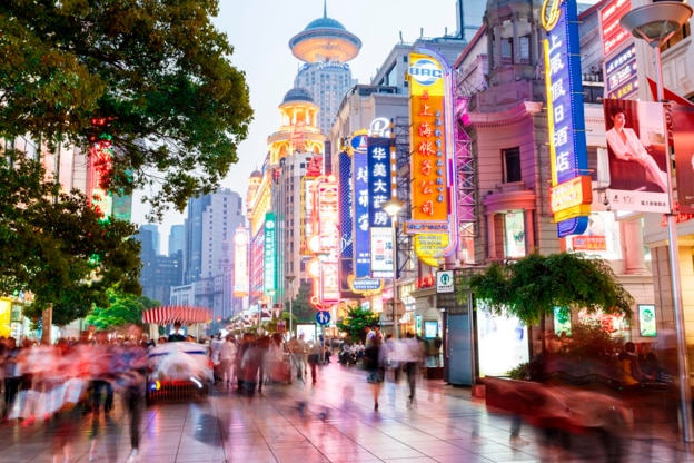 중국 상하이 시내 중심가 거리. /트위터 캡처