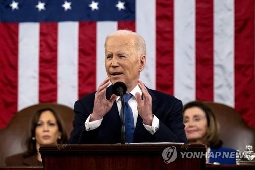 의회에서 국정연설을 하는 조 바이든 미국 대통령 [EPA 연합뉴스 자료사진. 재판매 및 DB 금지]