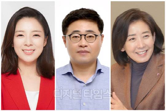 (왼쪽부터) 배현진 국민의힘 의원, 장성철 공감과 논쟁 정책센터 소장, 나경원 전 국회의원. <디지털타임스 DB, 나경원 SNS, 배현진 의원실 제공>