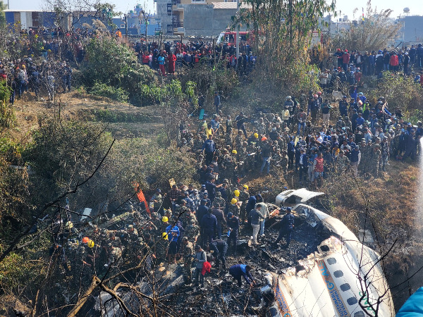 국민의힘 당권주자들이 한국인 2명이 탑승한 네팔 여객기 추락 사고와 관련해 애도의 뜻을 전했다. 사진은 지난 15일(현지시각) 네팔 포카라에서 발생한 비행기 추락 사고 현장. 사진=로이터