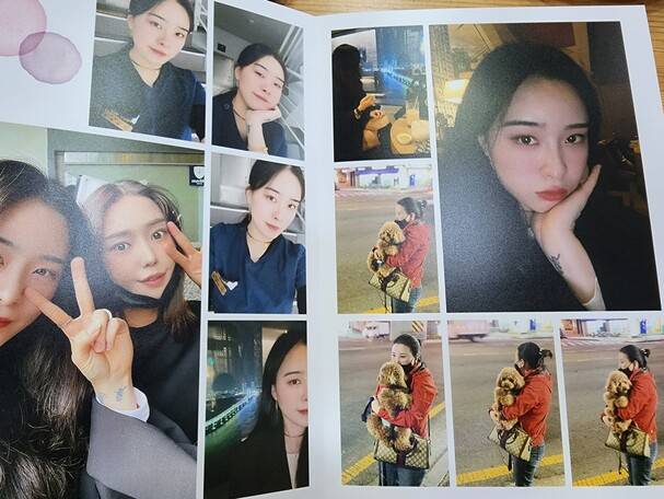 가족이 노류영씨 사진으로 만든 앨범에 담긴 사진들. 유가족 제공