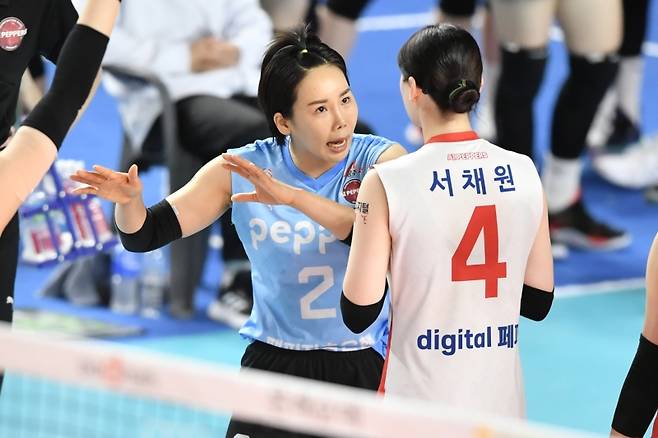 ▲페퍼저축은행 리베로 오지영 사진 : 연합뉴스