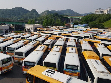 울산 울주군 청량읍 율리 시내버스 공영 차고지 전경. 국제신문DB